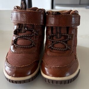 Stride Rite Brown Kids Boots with Straps